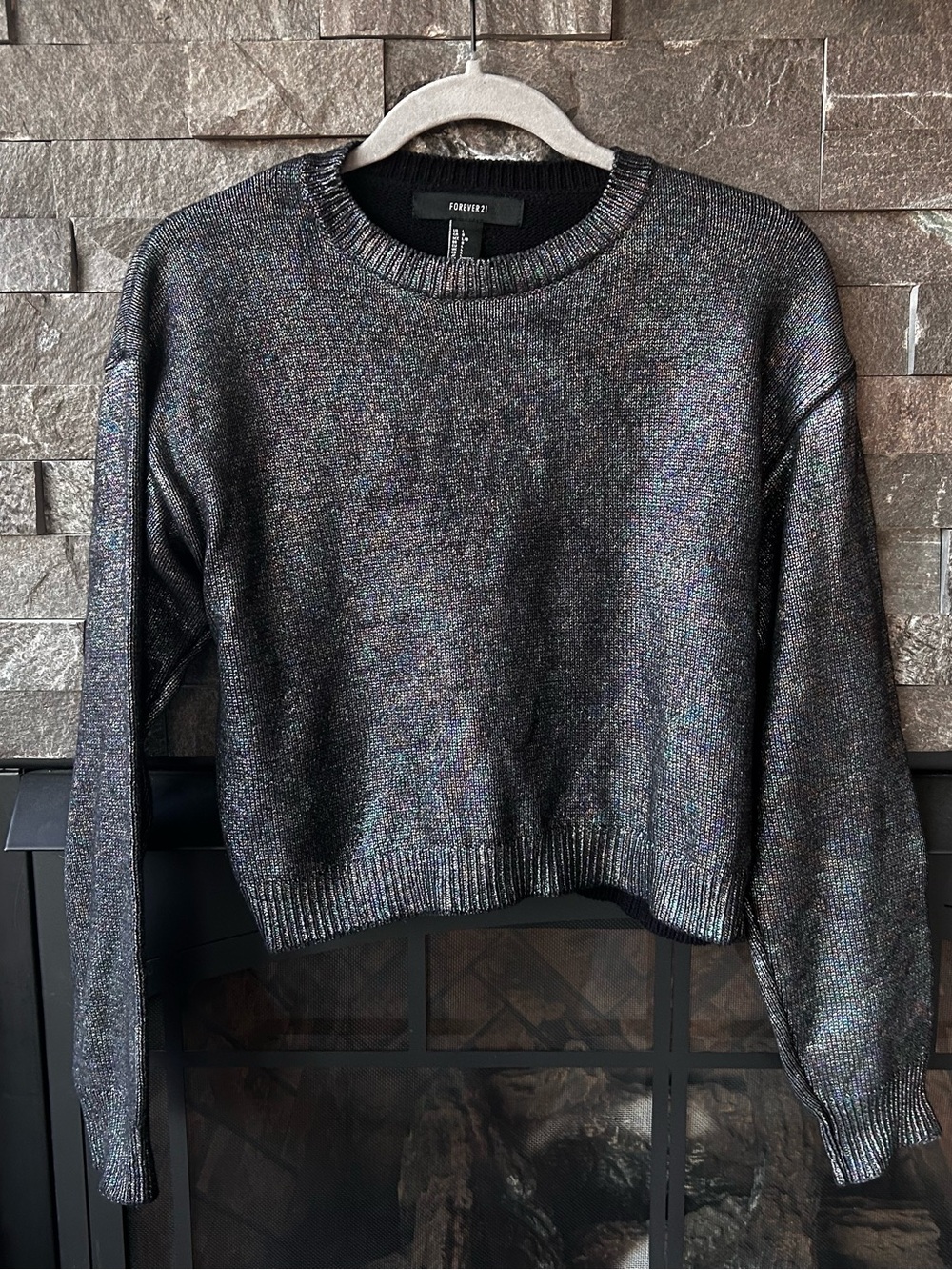 Forever 21 Iridescent Shimmer Knit Sweater